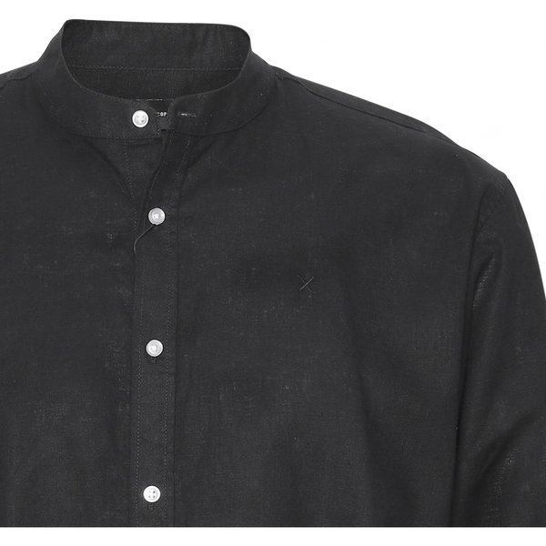 CLEAN CUT Mao Shirt - Black